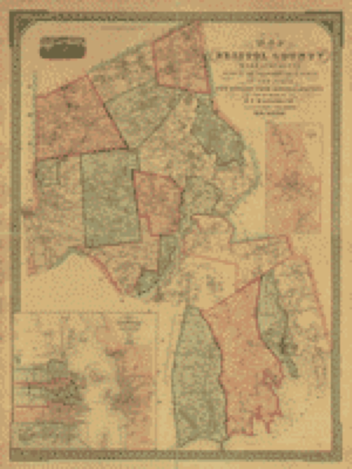 Land ownership map, 1852 - Map of Bristol County, Massachusetts