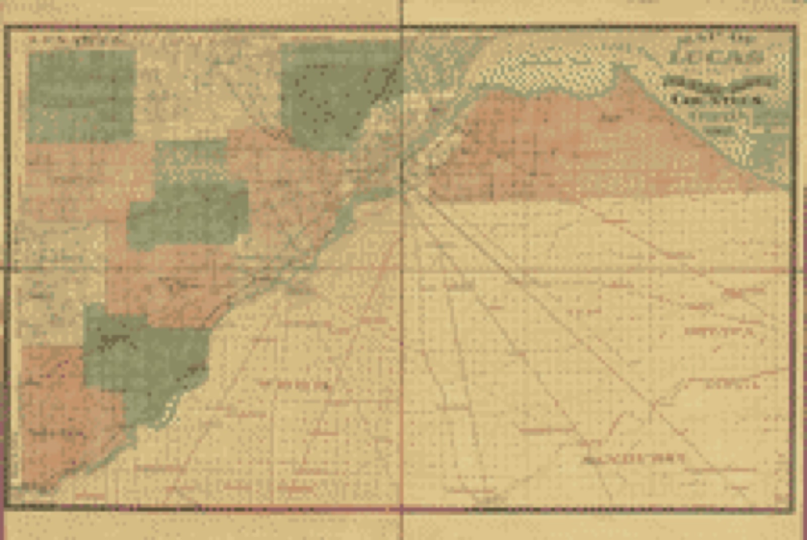 Land ownership map, 1888 - Map of Lucas and parts of Wood, Ottawa and Sandusky Counties, Ohio