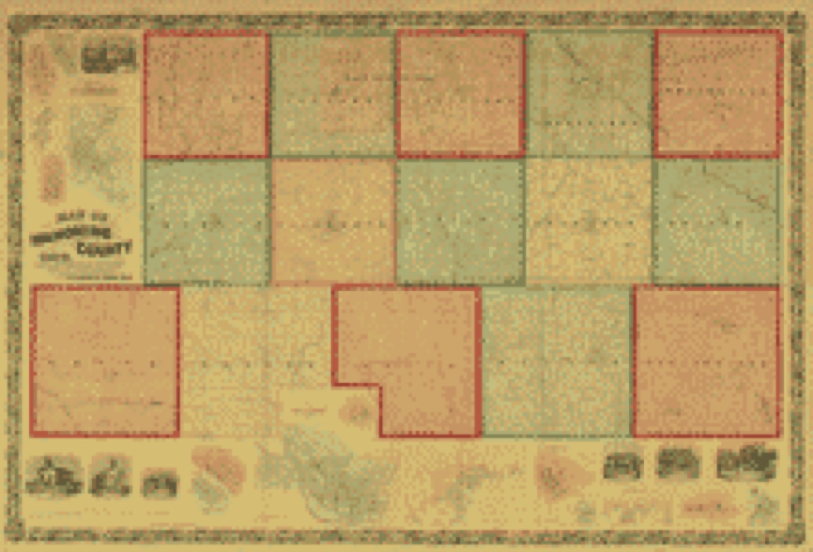 Land ownership map, 1860 - Map of Mahoning County, Ohio : showing the original lots and farm