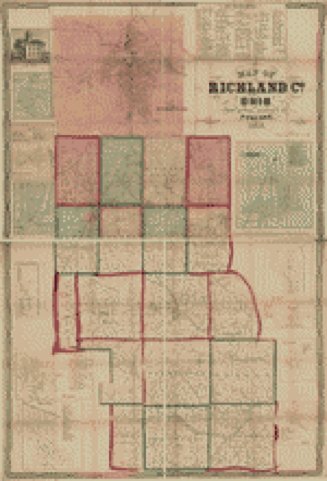 Land ownership map, 1856 - Map of Richland Co., Ohio