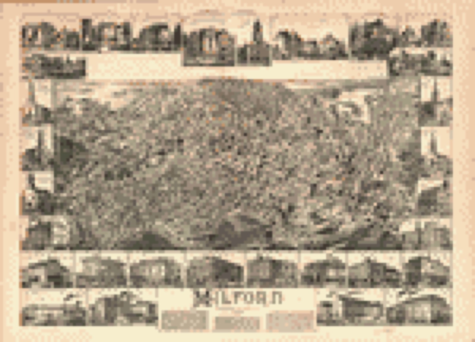 Bird's-eye view, 1888 - Milford, Massachusetts, 1888