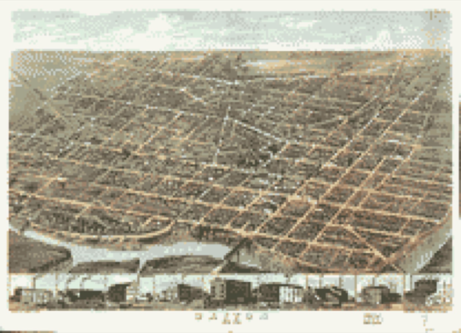 Bird's-eye view, 1870 - Dayton, Ohio 1870