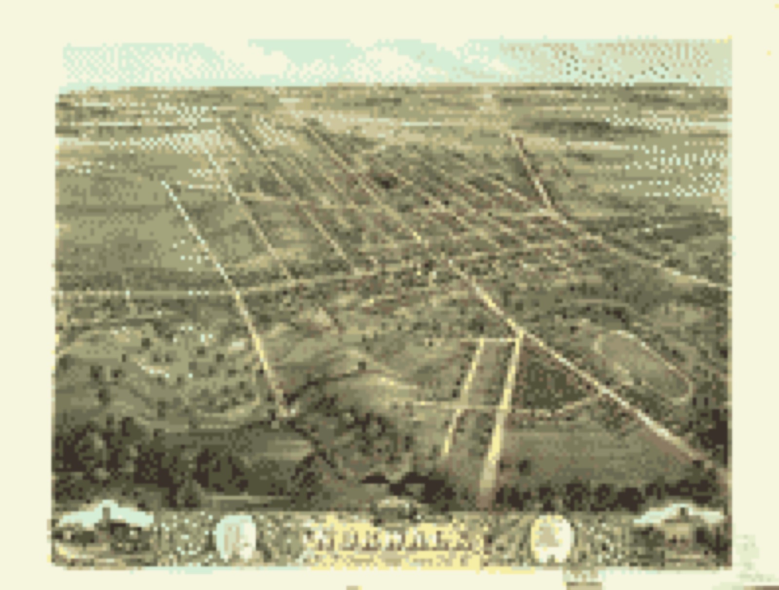 Bird's-eye view, 1870 - Bird's eye view of Norwalk, Huron County, Ohio 1870