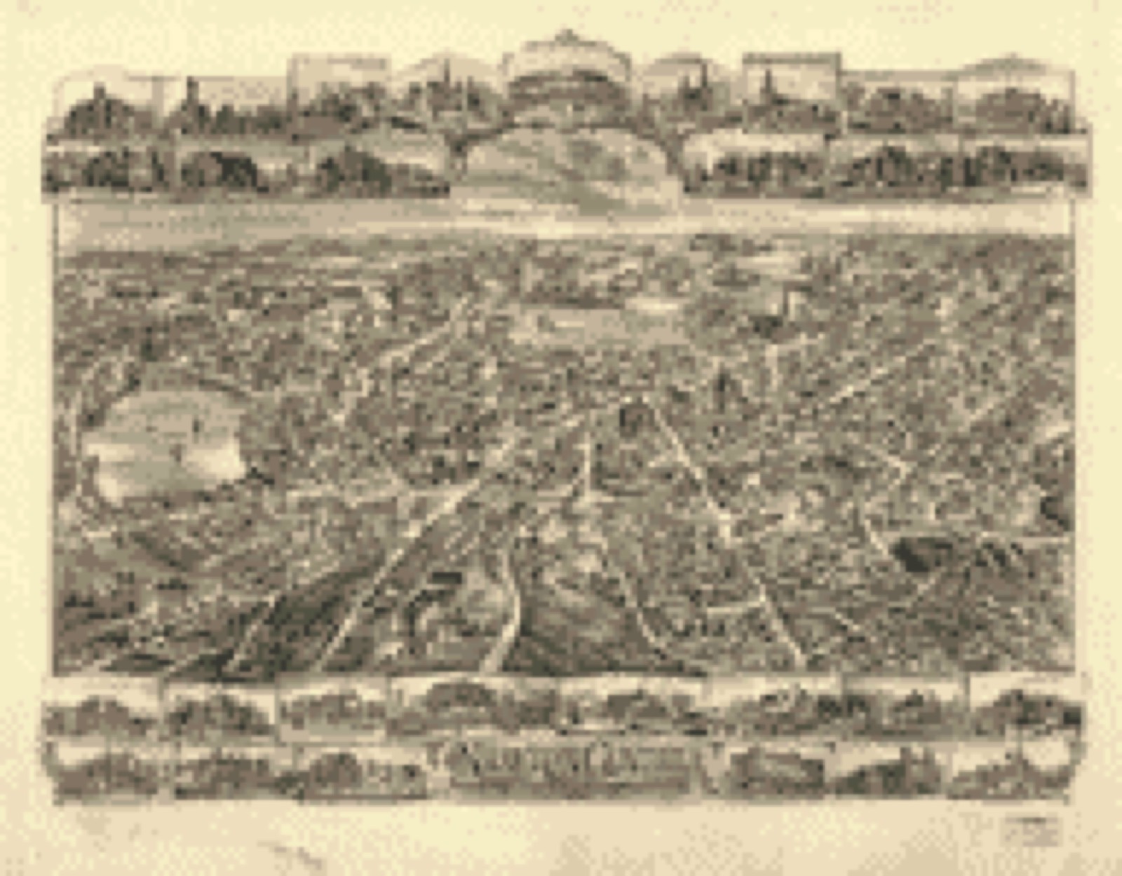 Bird's-eye view, 1897 - Newton Centre, Massachusetts 1897