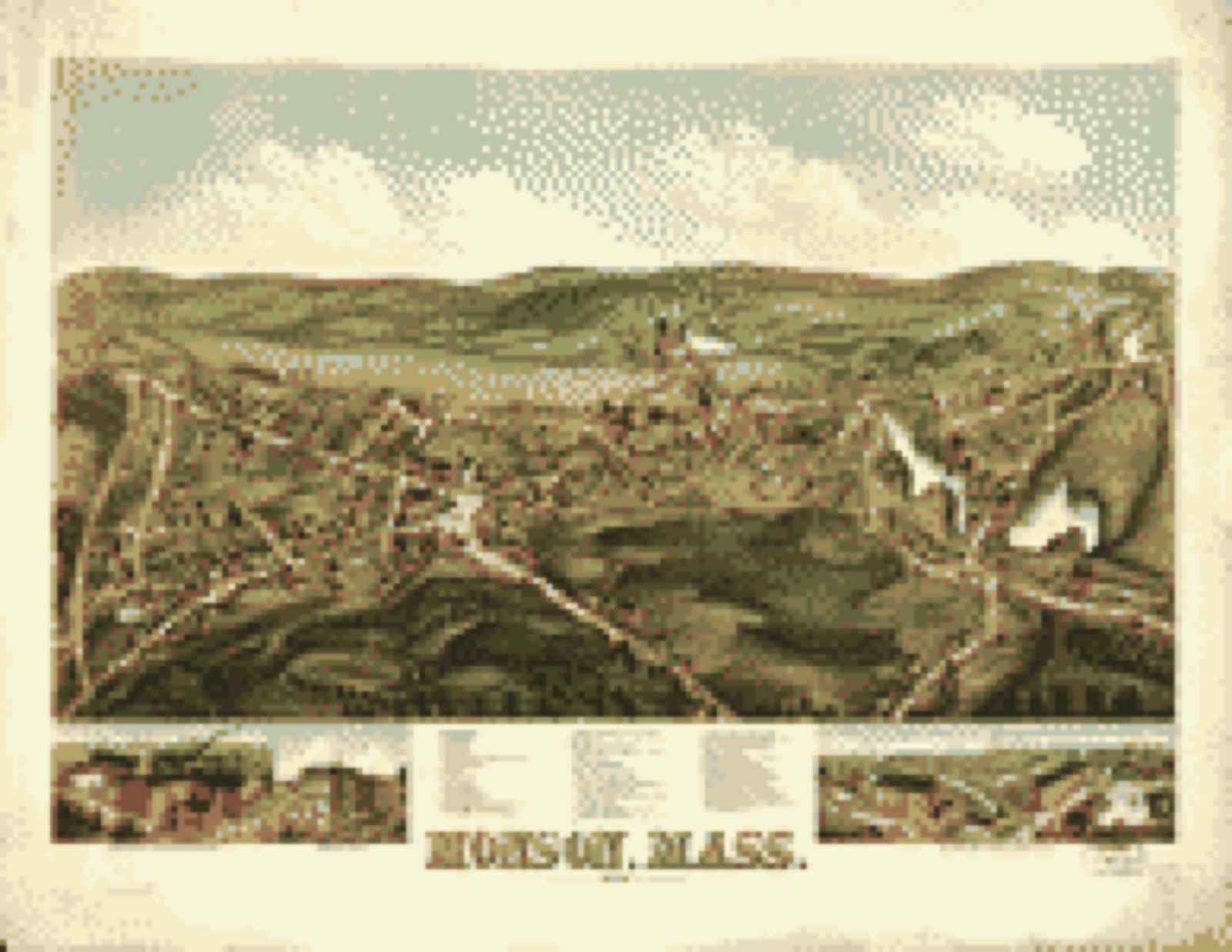 Bird's-eye view, 1879 - Monson, Mass. 1879