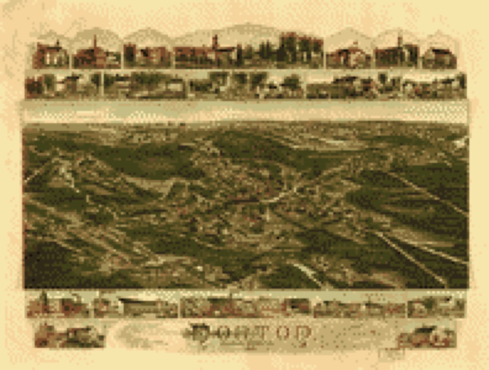 Bird's-eye view, 1891 - Norton, Massachusetts 1891