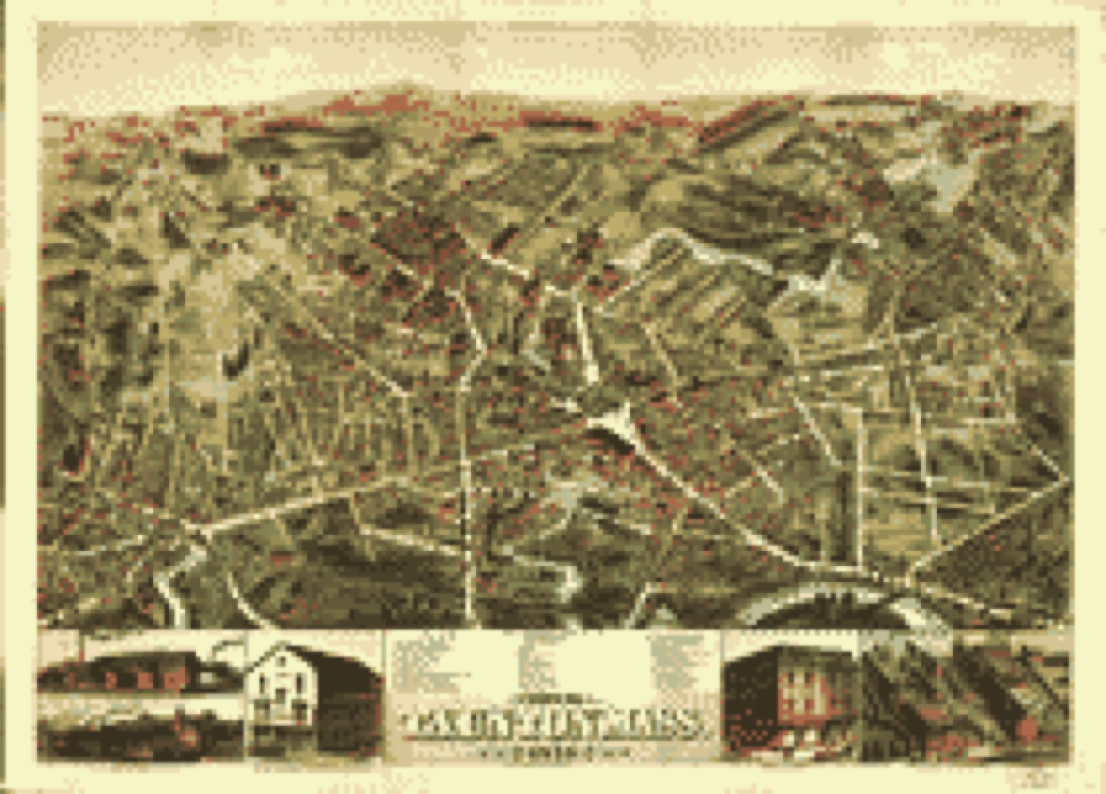 Bird's-eye view, 1875 - City of Taunton, Mass. 1875