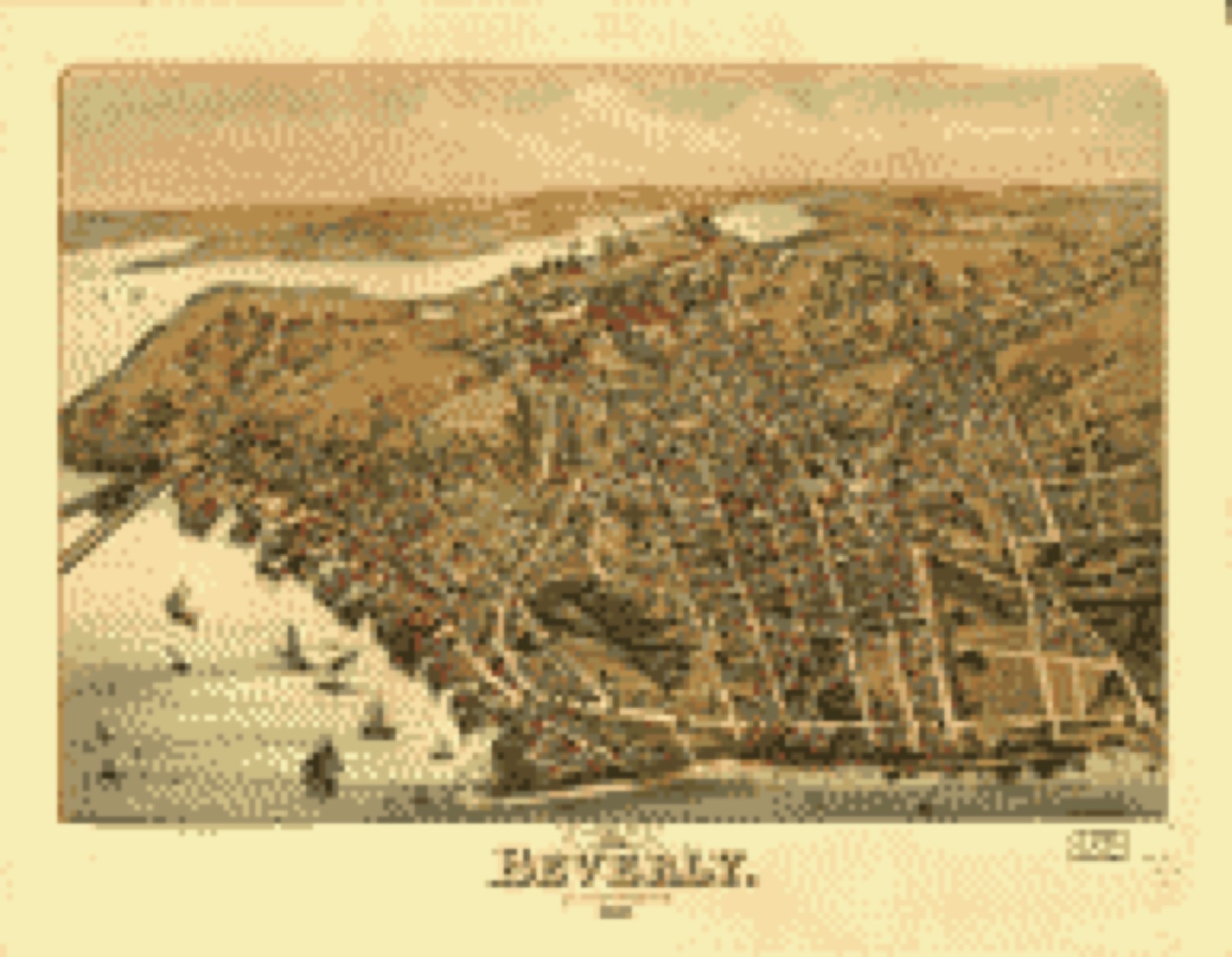 Bird's-eye view, 1886 - View of Beverly, Massachusetts, 1886