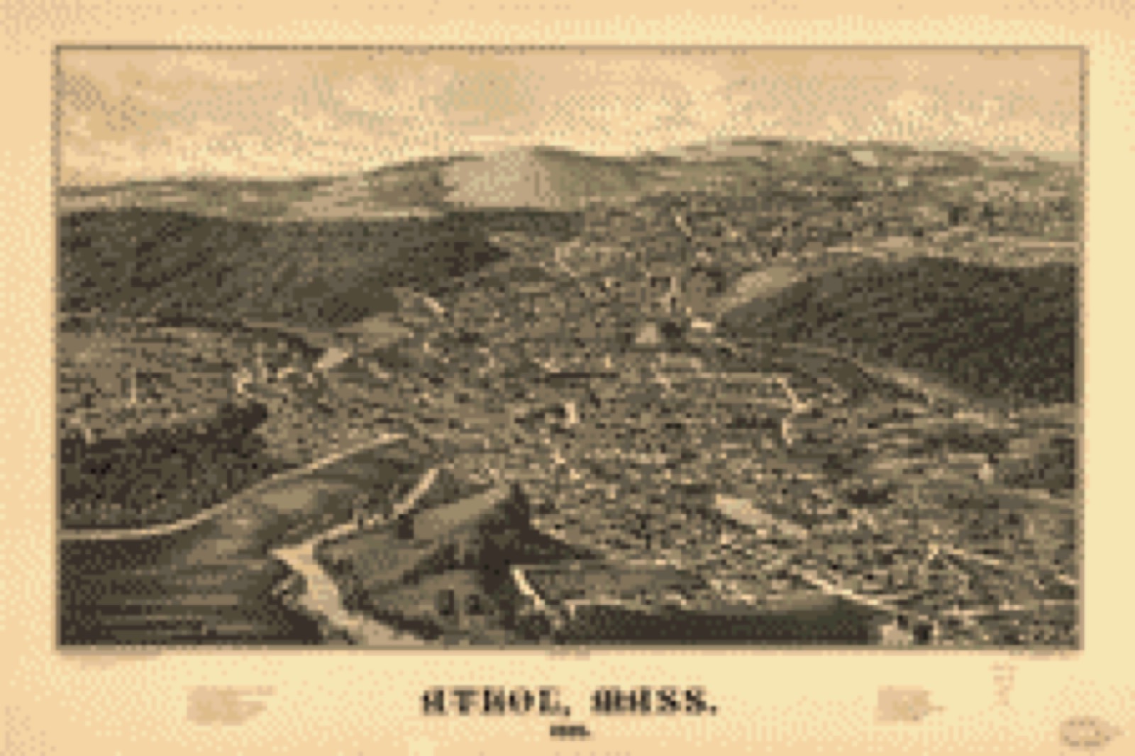Bird's-eye view, 1887 - Athol, Mass. 1887