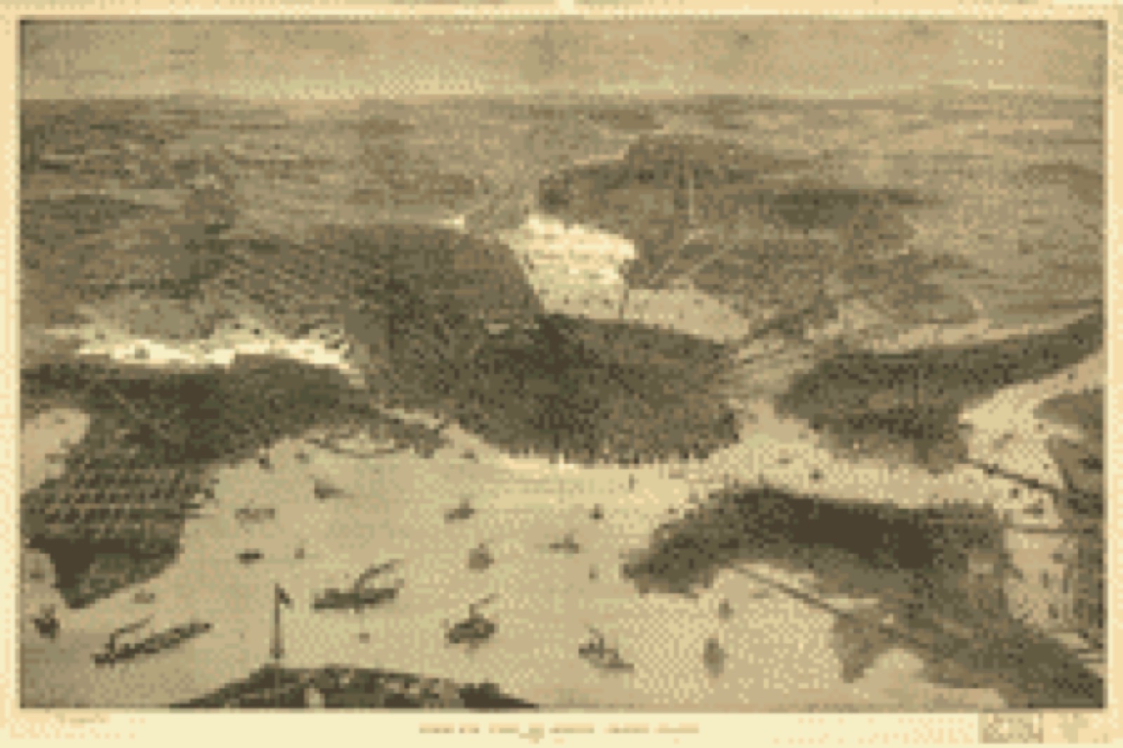 Bird's-eye view, 1870 - Bird's-eye view of Boston, United States