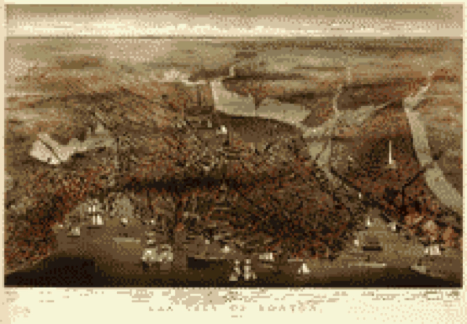 Bird's-eye view, 1873 - The city of Boston