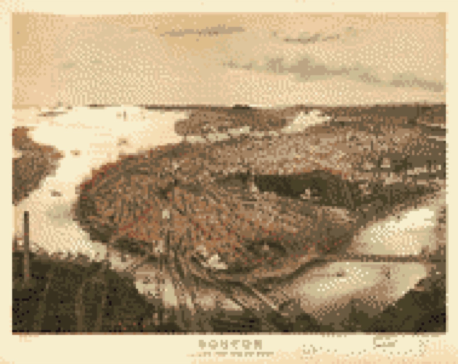 Bird's-eye view, 1877 - Boston bird's-eye view from the north