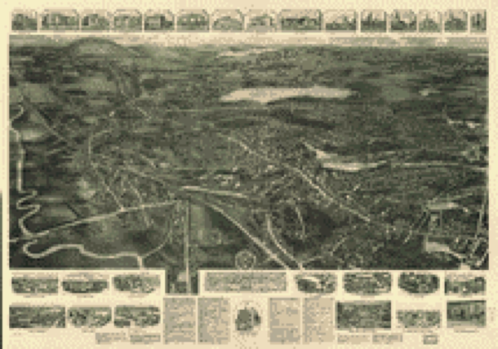Bird's-eye view, 1918 - Aero view of Canton, Mass. 1918