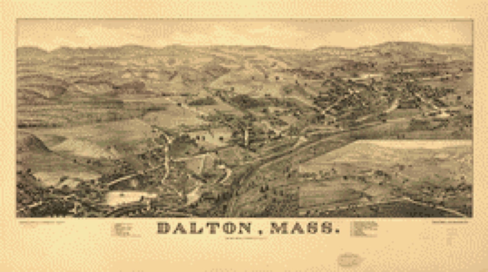 Bird's-eye view, 1884 - Dalton, Mass