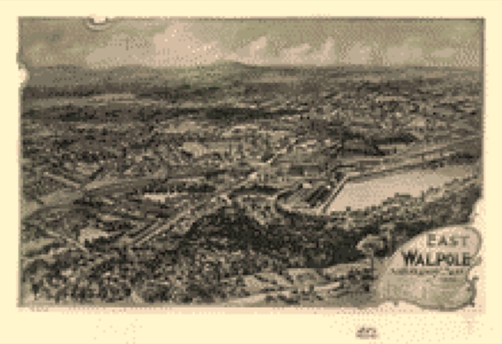 Bird's-eye view, 1898 - East Walpole, Norfolk County, Mass. 1898