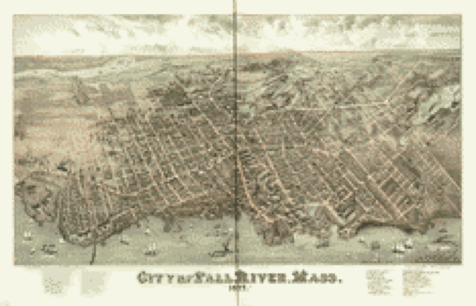 Bird's-eye view, 1877 - City of Fall River, Mass. 1877