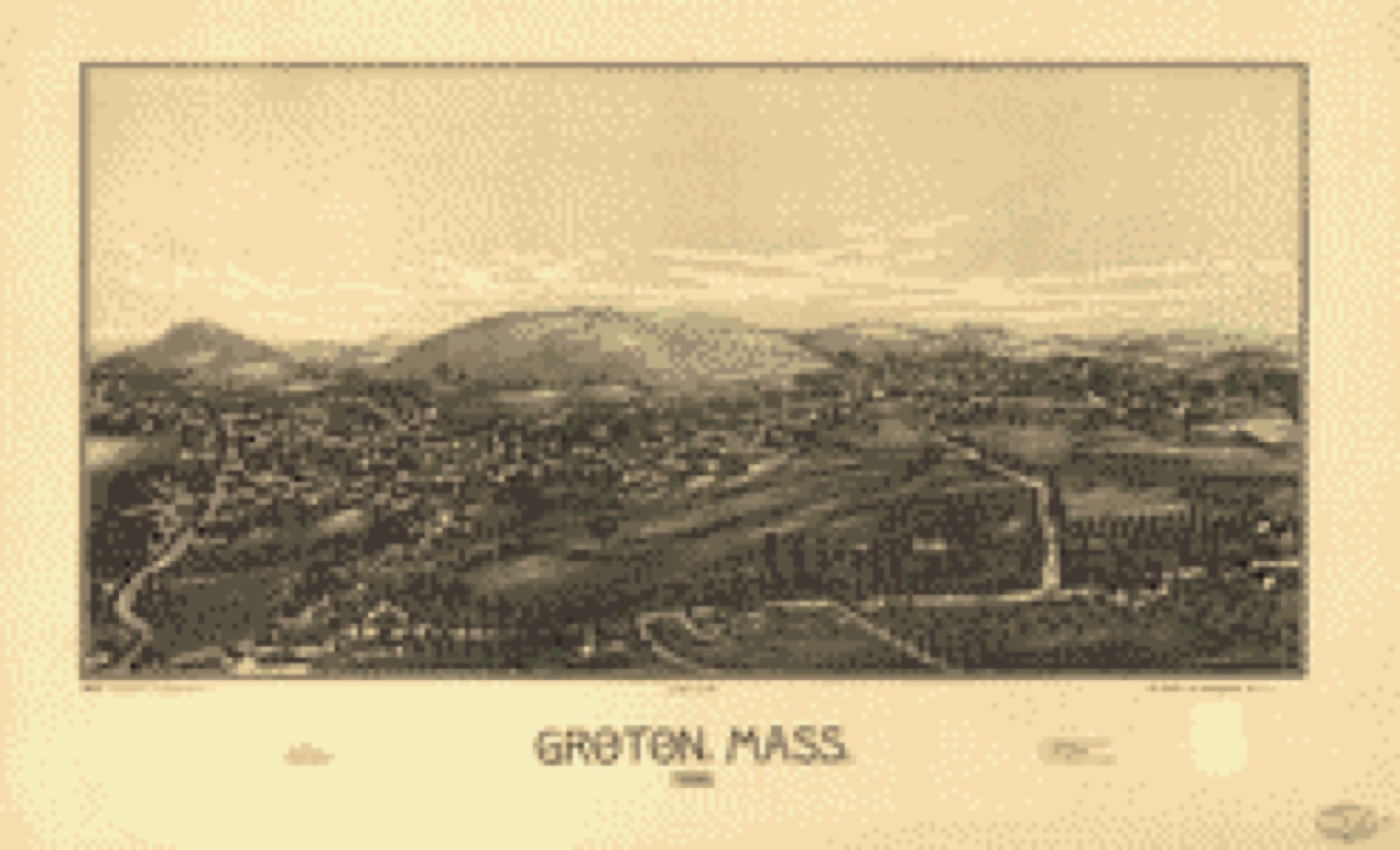 Bird's-eye view, 1886 - Groton, Mass. 1886