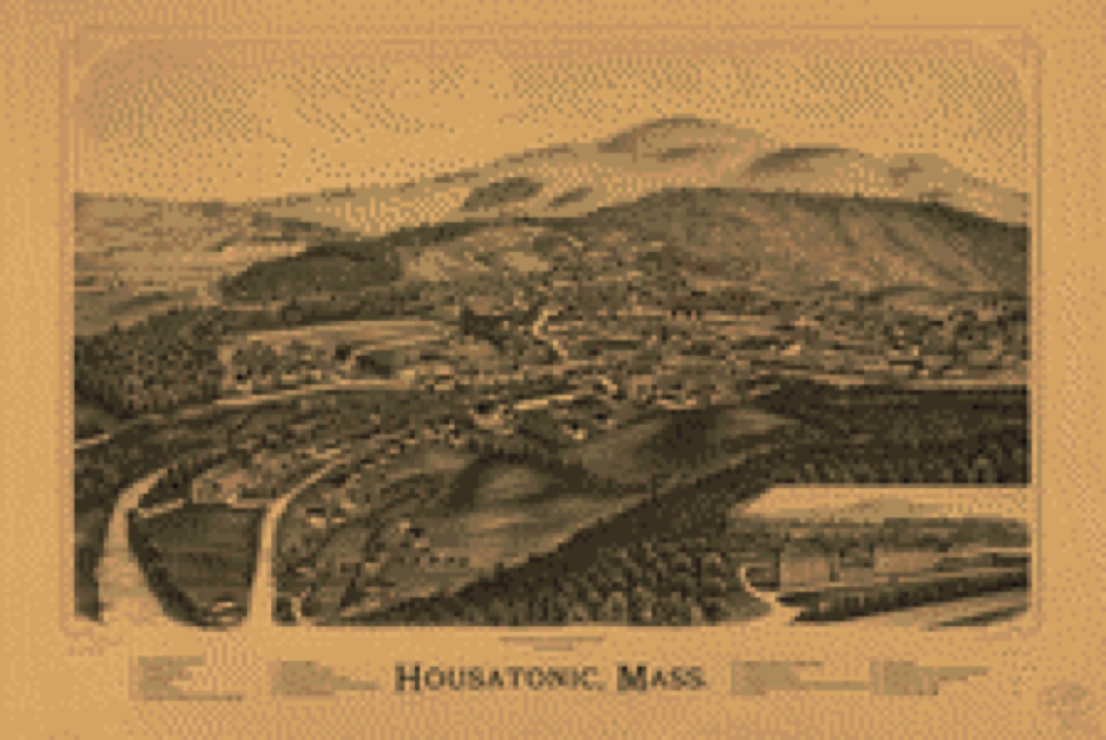 Bird's-eye view, 1890 - Housatonic, Mass