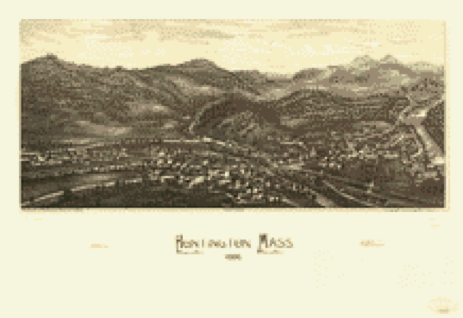 Bird's-eye view, 1886 - Huntington, Mass. 1886