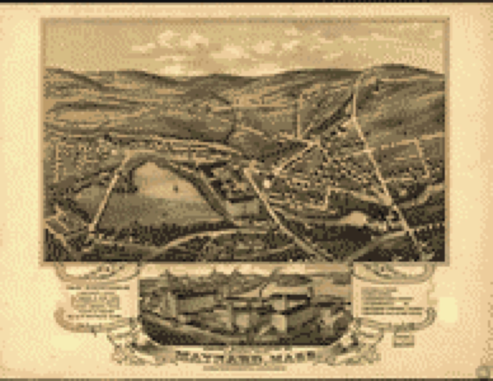 Bird's-eye view, 1879 - Maynard, Mass. 1879