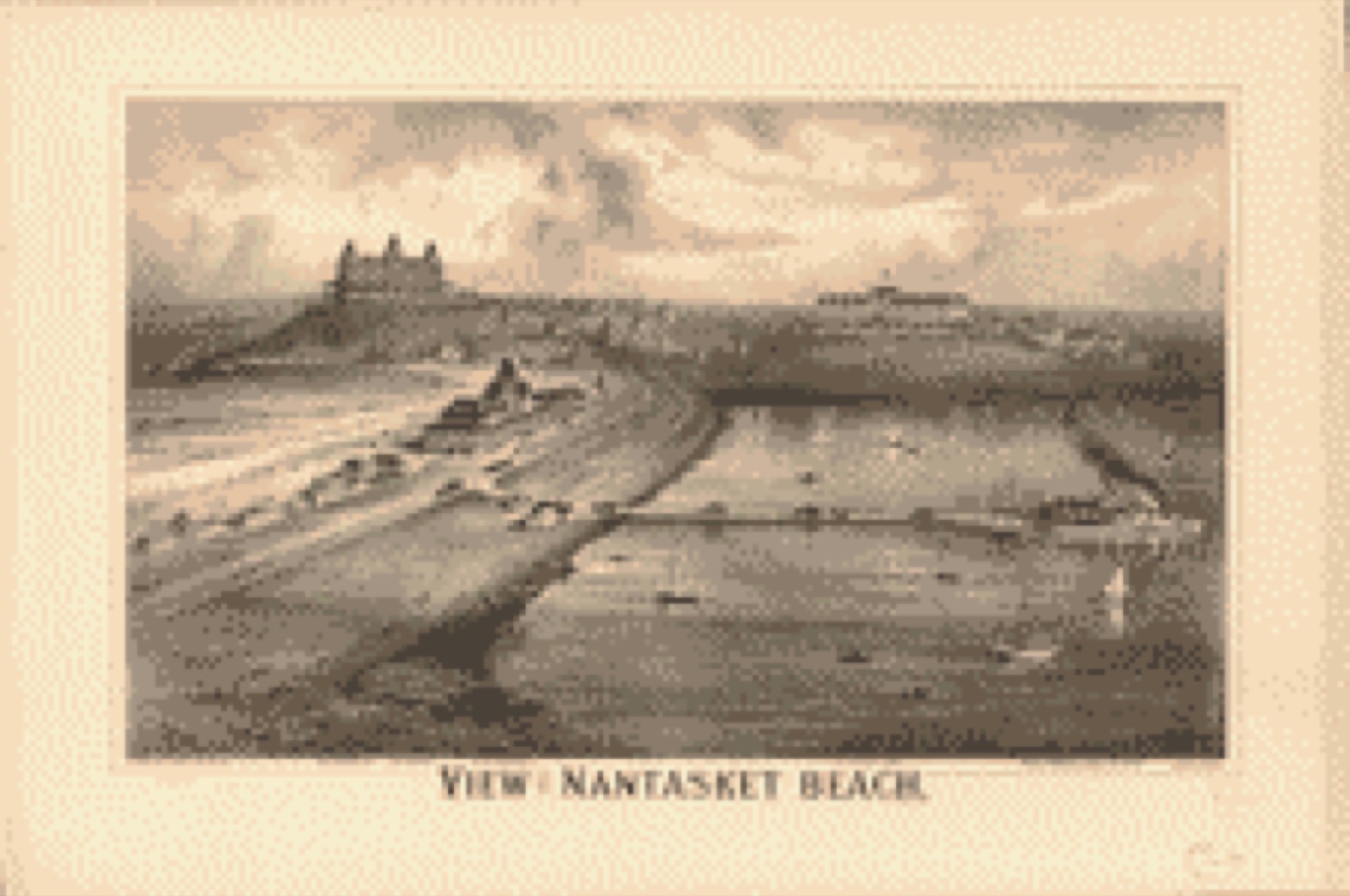 Bird's-eye view, 1879 - View of Nantasket Beach