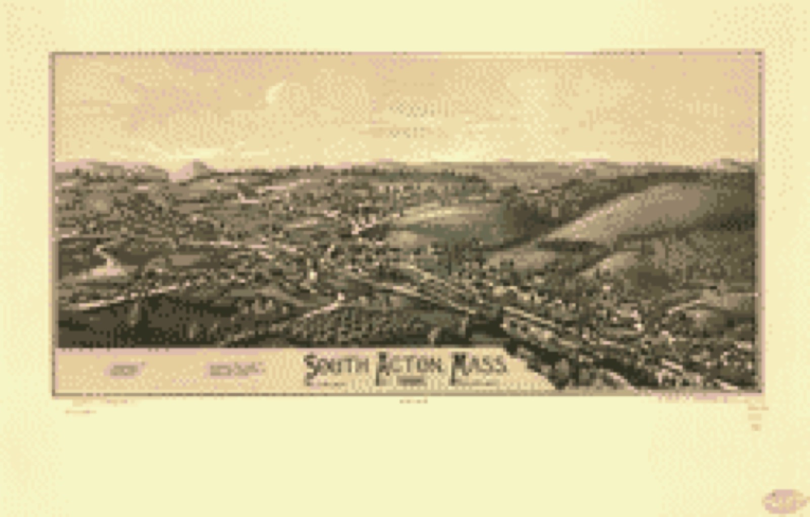 Bird's-eye view, 1886 - South Acton, Mass. 1886