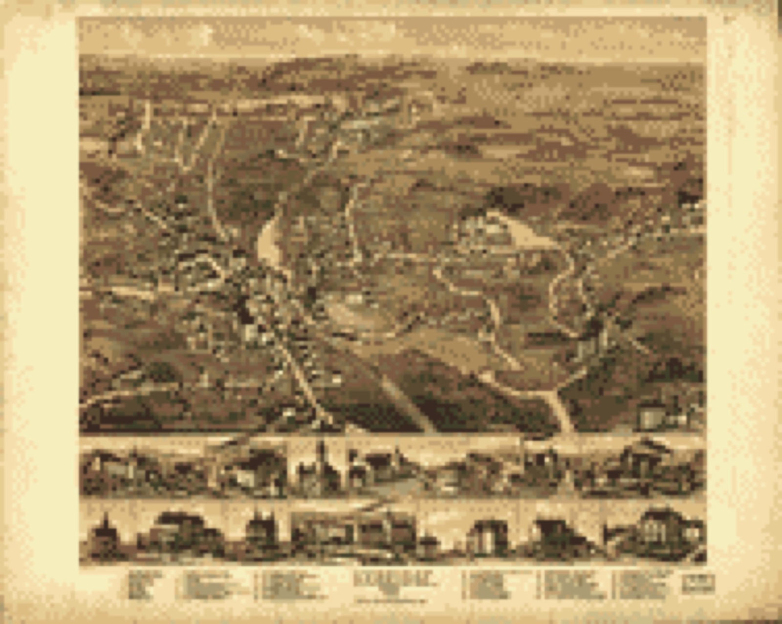 Bird's-eye view, 1880 - Uxbridge, Mass. 1880