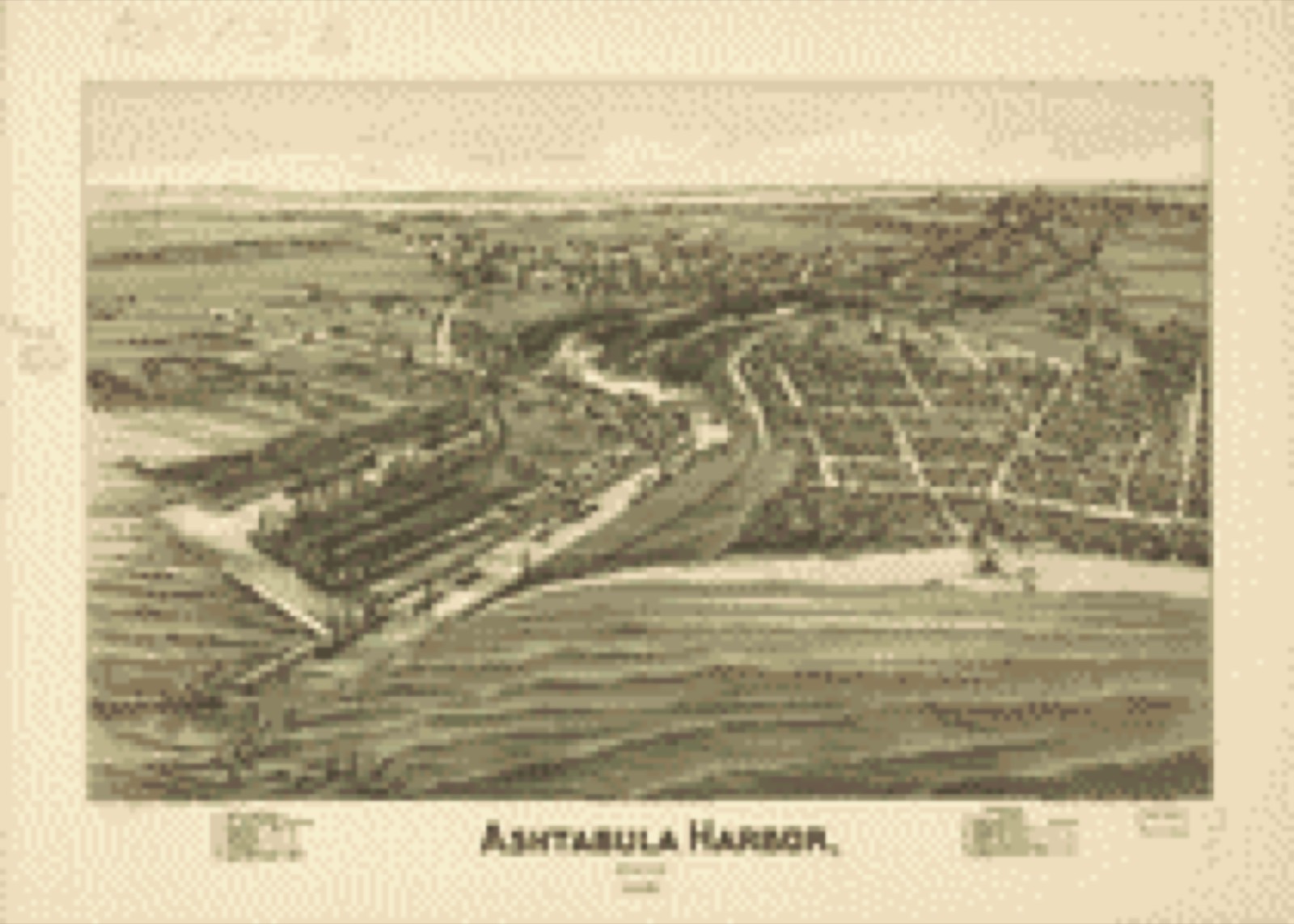 Bird's-eye view, 1896 - Ashtabula Harbor, Ohio 1896