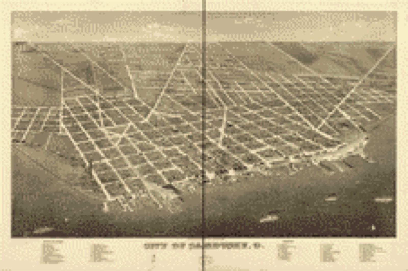 Bird's-eye view, 1883 - City of Sandusky, O.