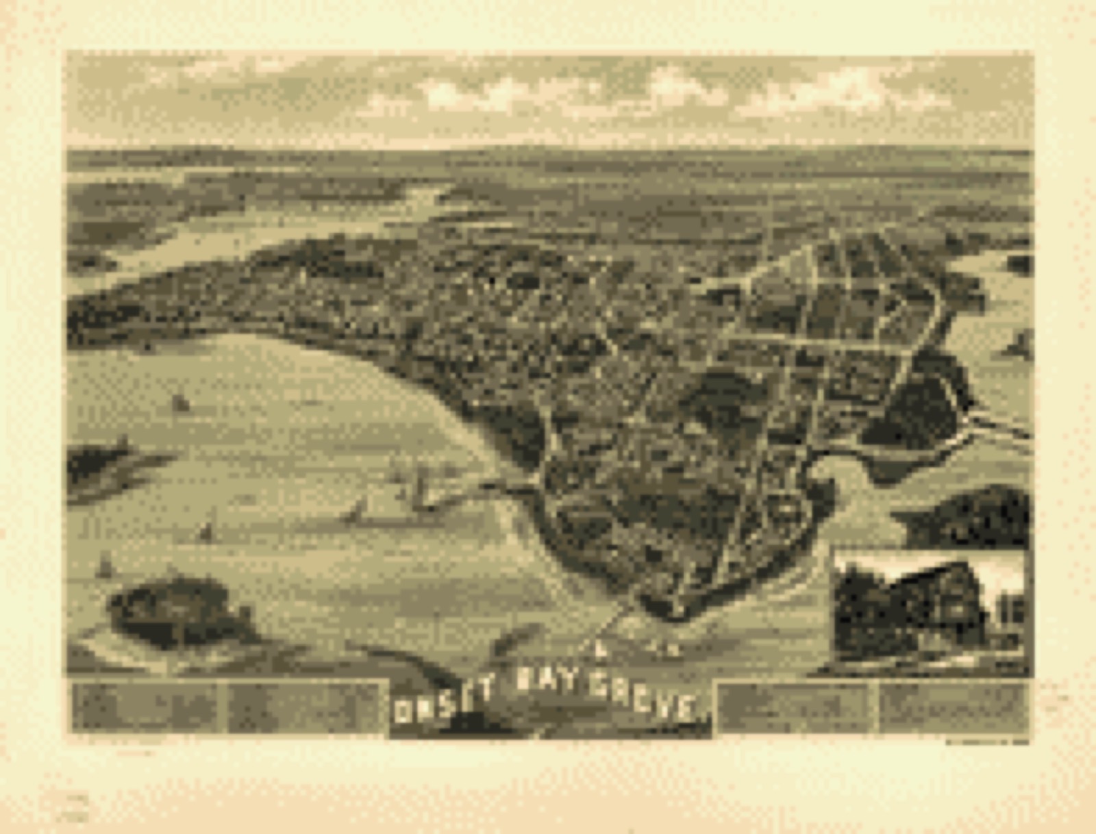 Bird's-eye view, 1885 - Onset Bay Grove, Wareham, Mass. l885