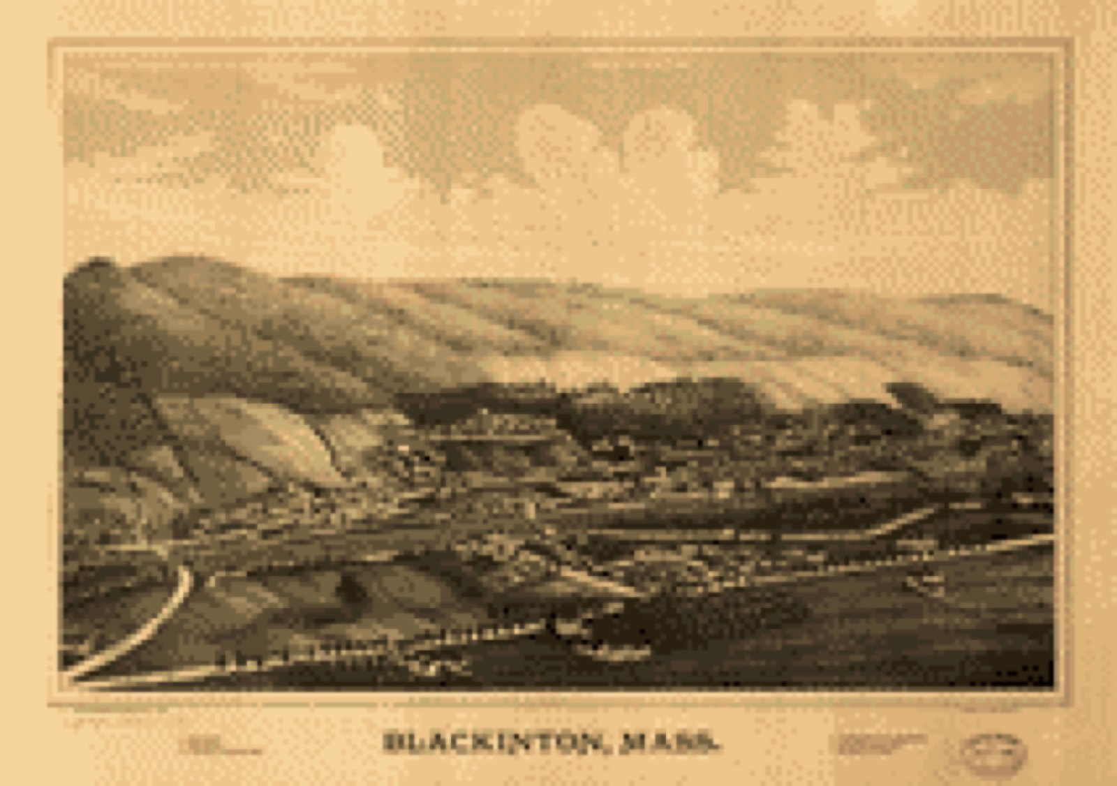 Bird's-eye view, 1889 - Blackinton, Mass
