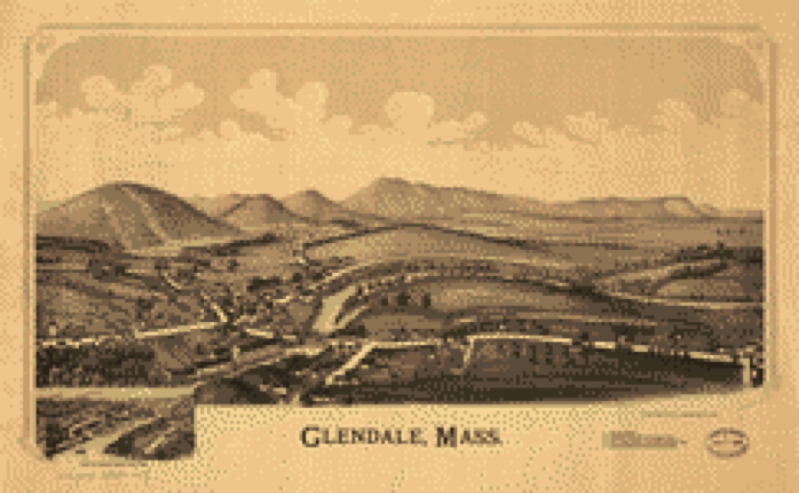 Bird's-eye view, 1890 - Glendale, Mass