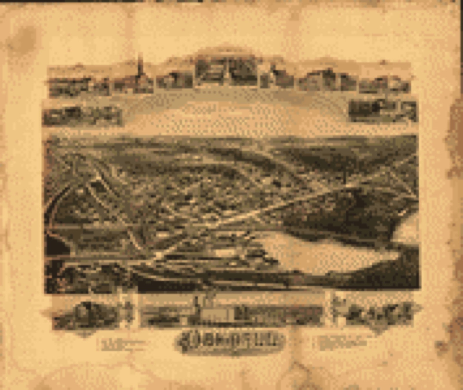 Bird's-eye view, 1891 - Oakdale, Massachusetts