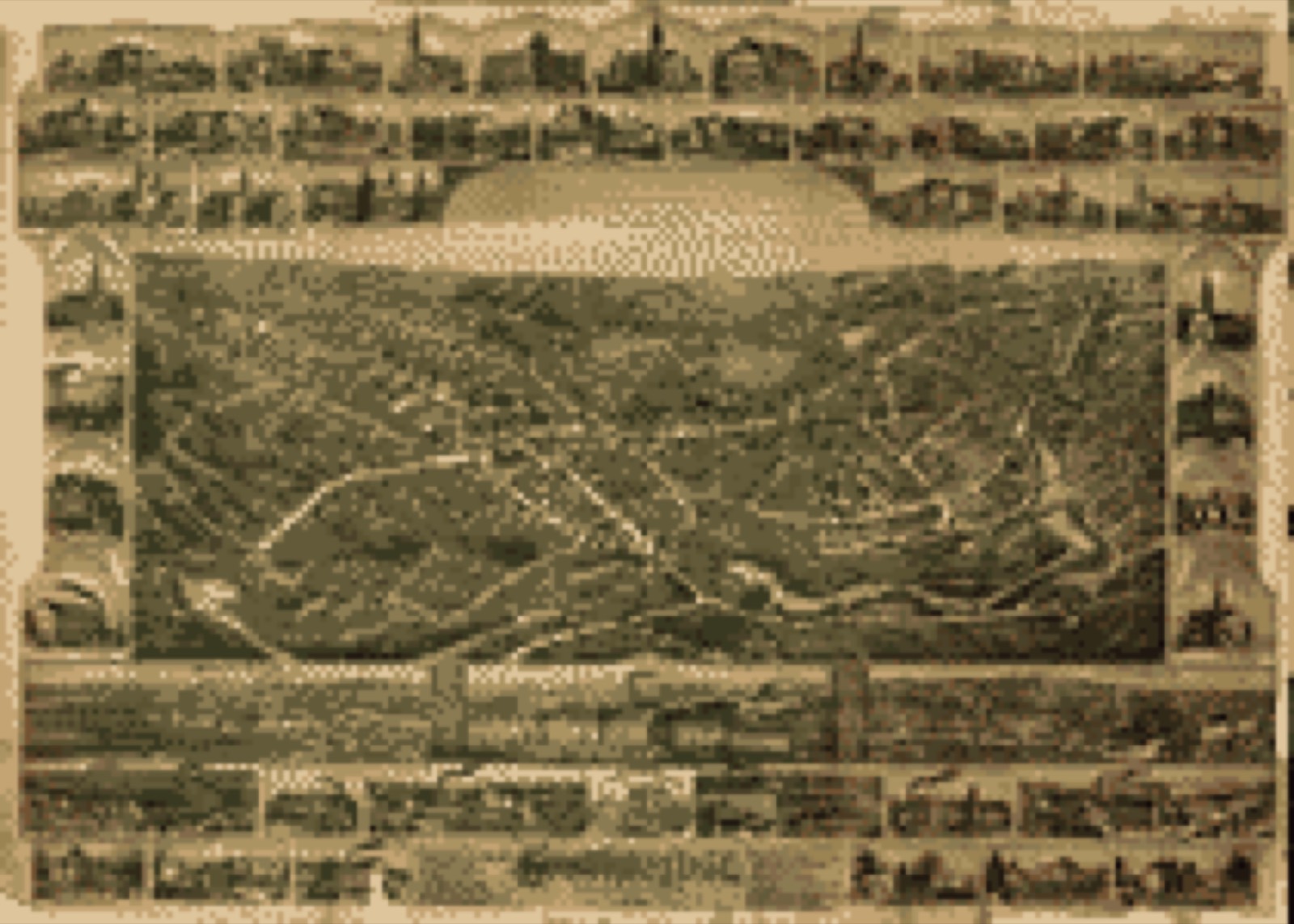 Bird's-eye view, 1892 - Southbridge, Massachusetts