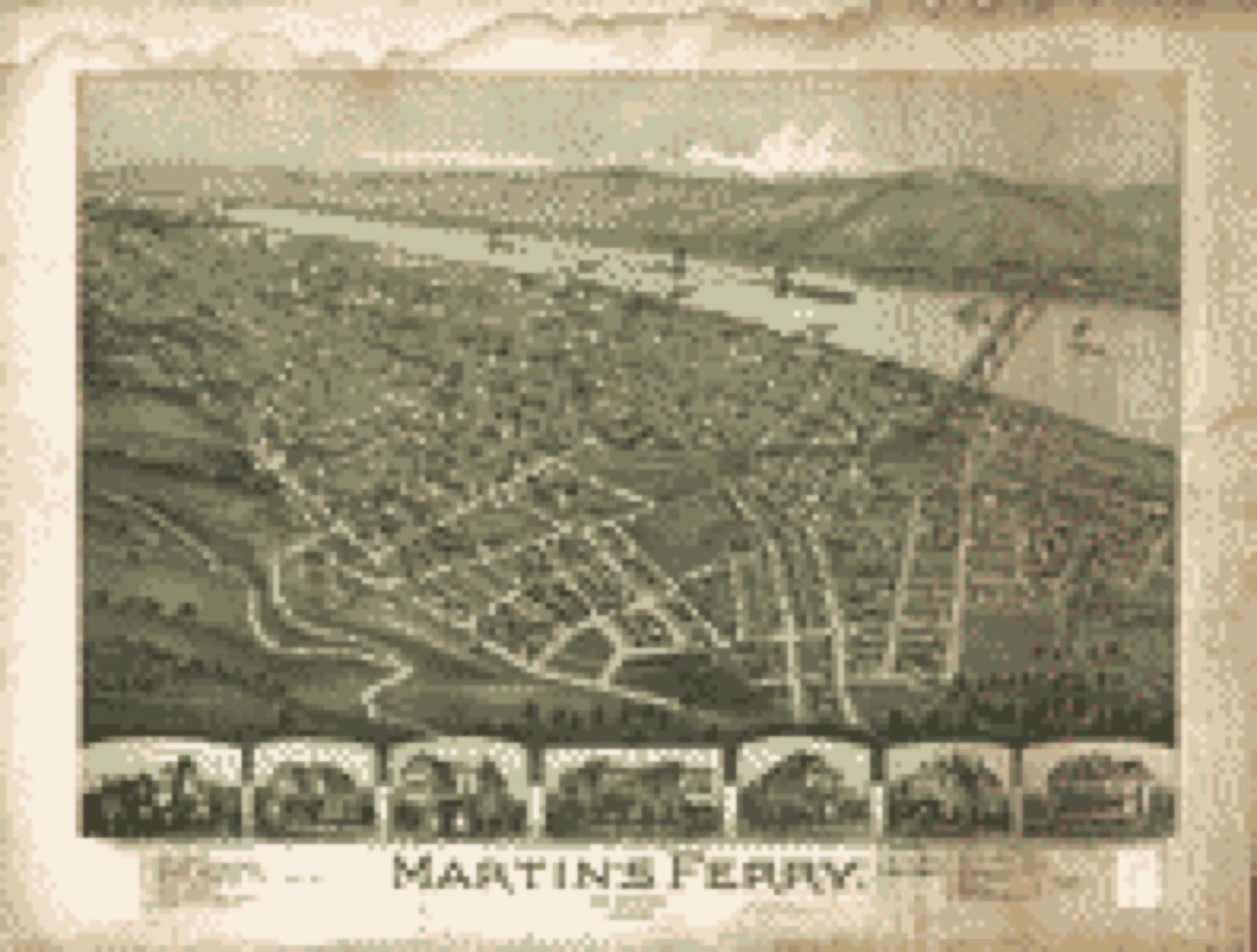 Bird's-eye view, 1899 - Martin's Ferry, Ohio 1899
