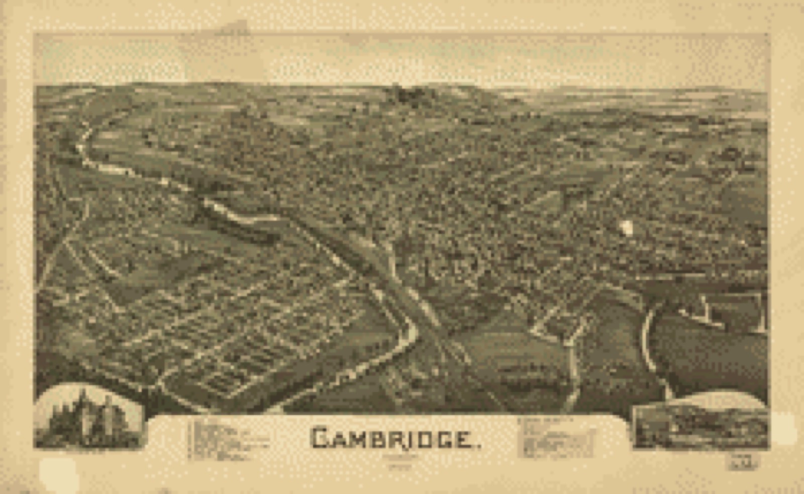 Bird's-eye view, 1899 - Cambridge, Ohio 1899