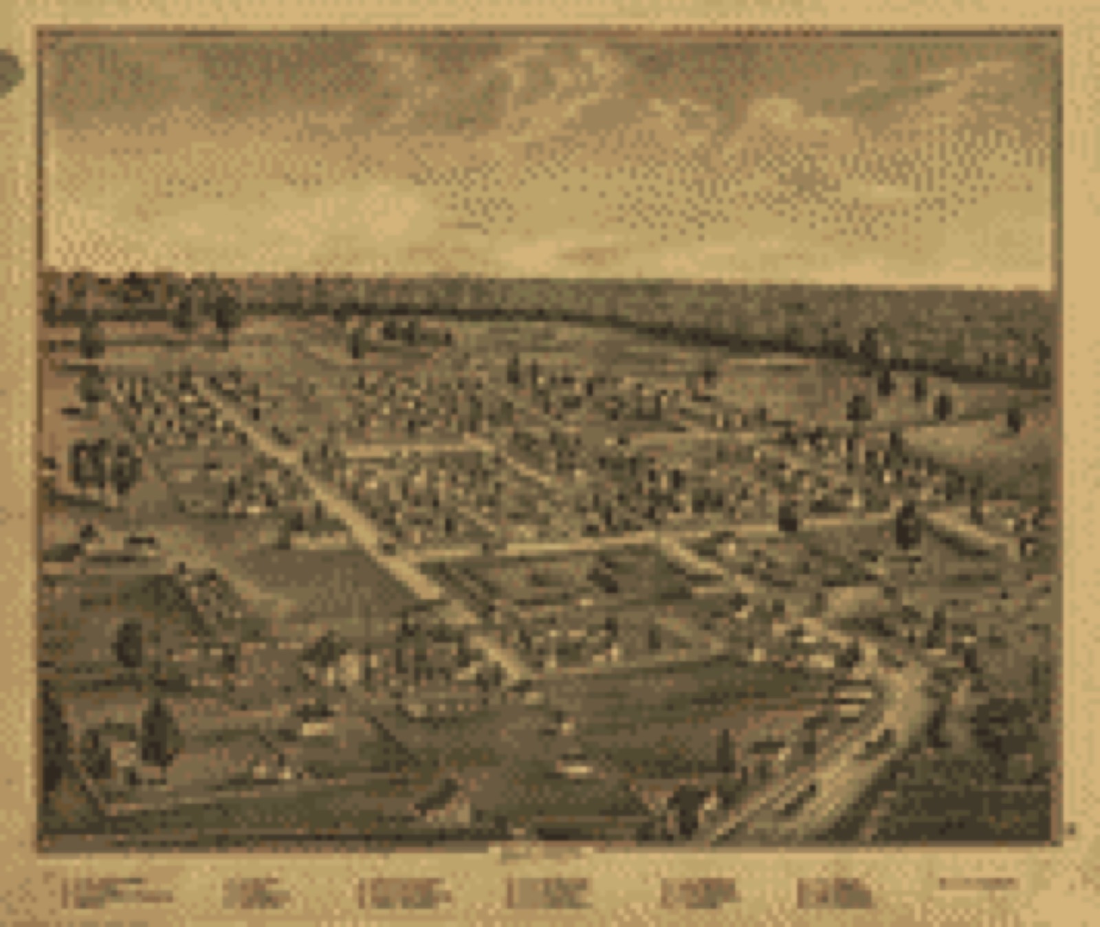 Bird's-eye view, 1875 - Combination atlas map of Logan county, Ohio,