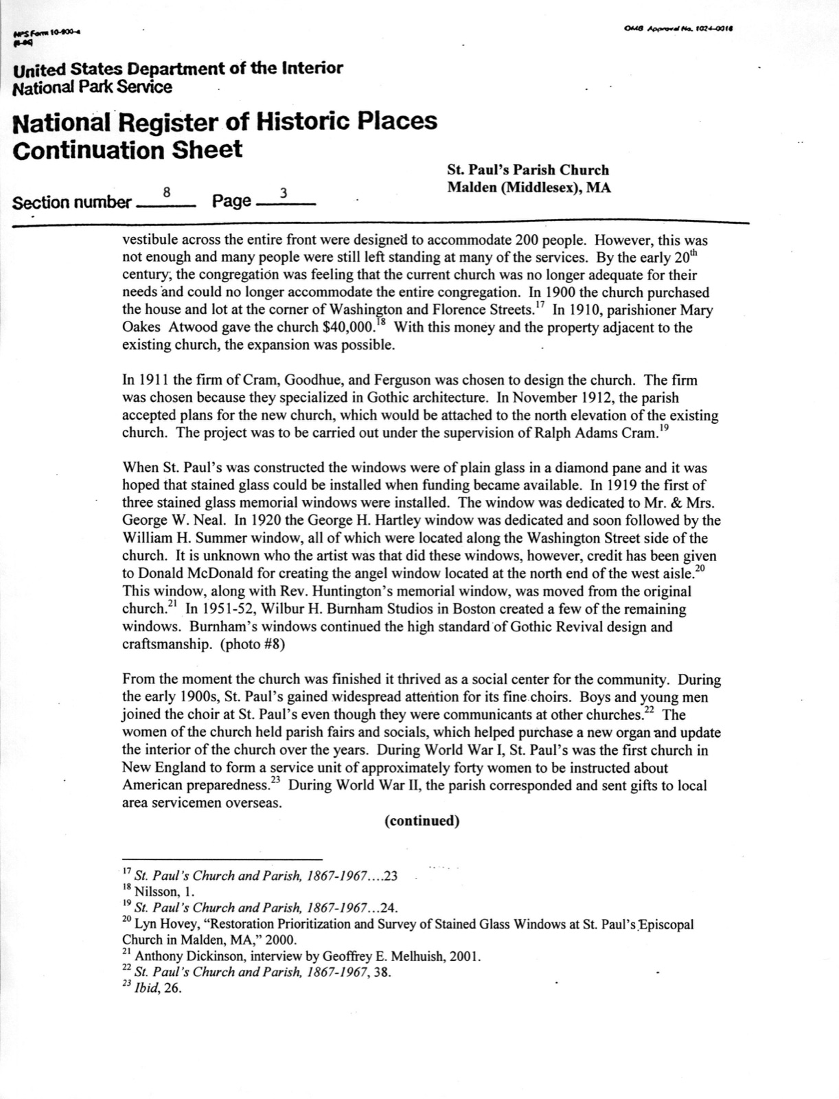 St. Paul's Parish Church, photograph from the federal nomination