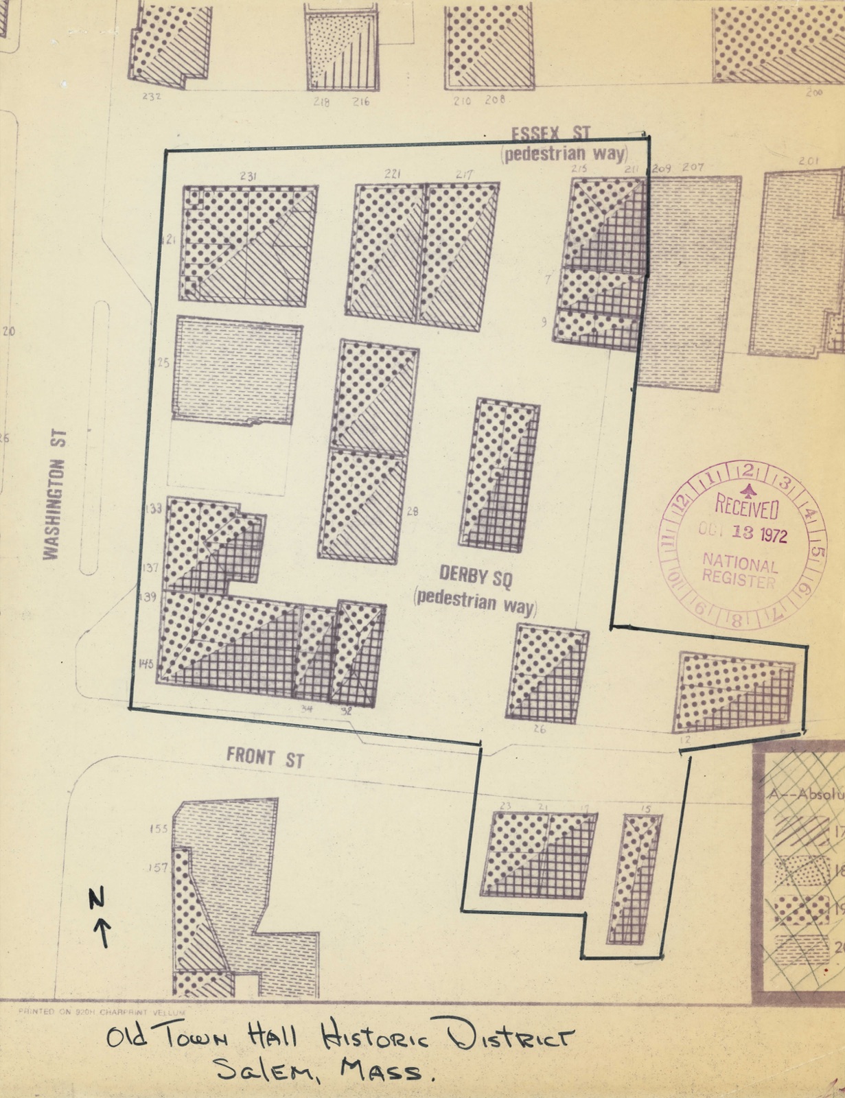 Old Town Hall Historic District, photograph from the federal nomination