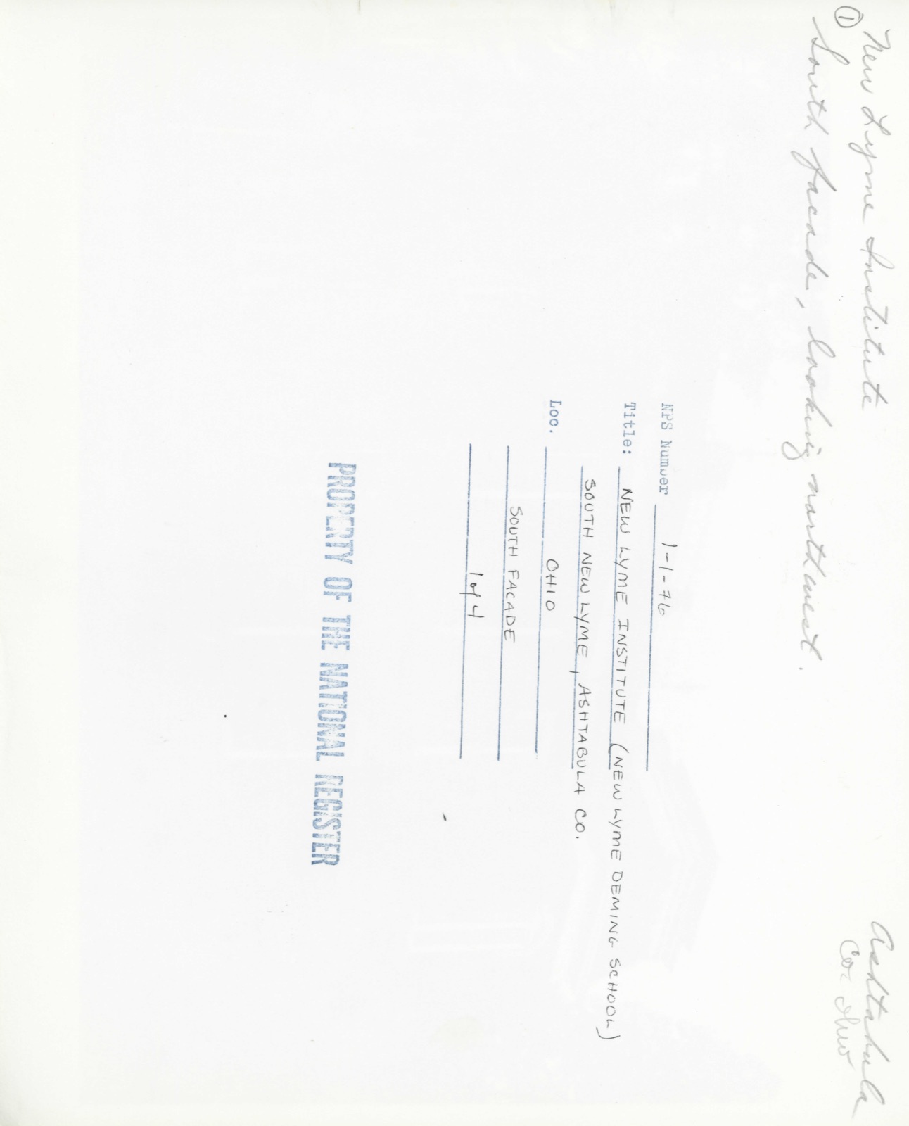 New Lyme Institute, photograph from the federal nomination