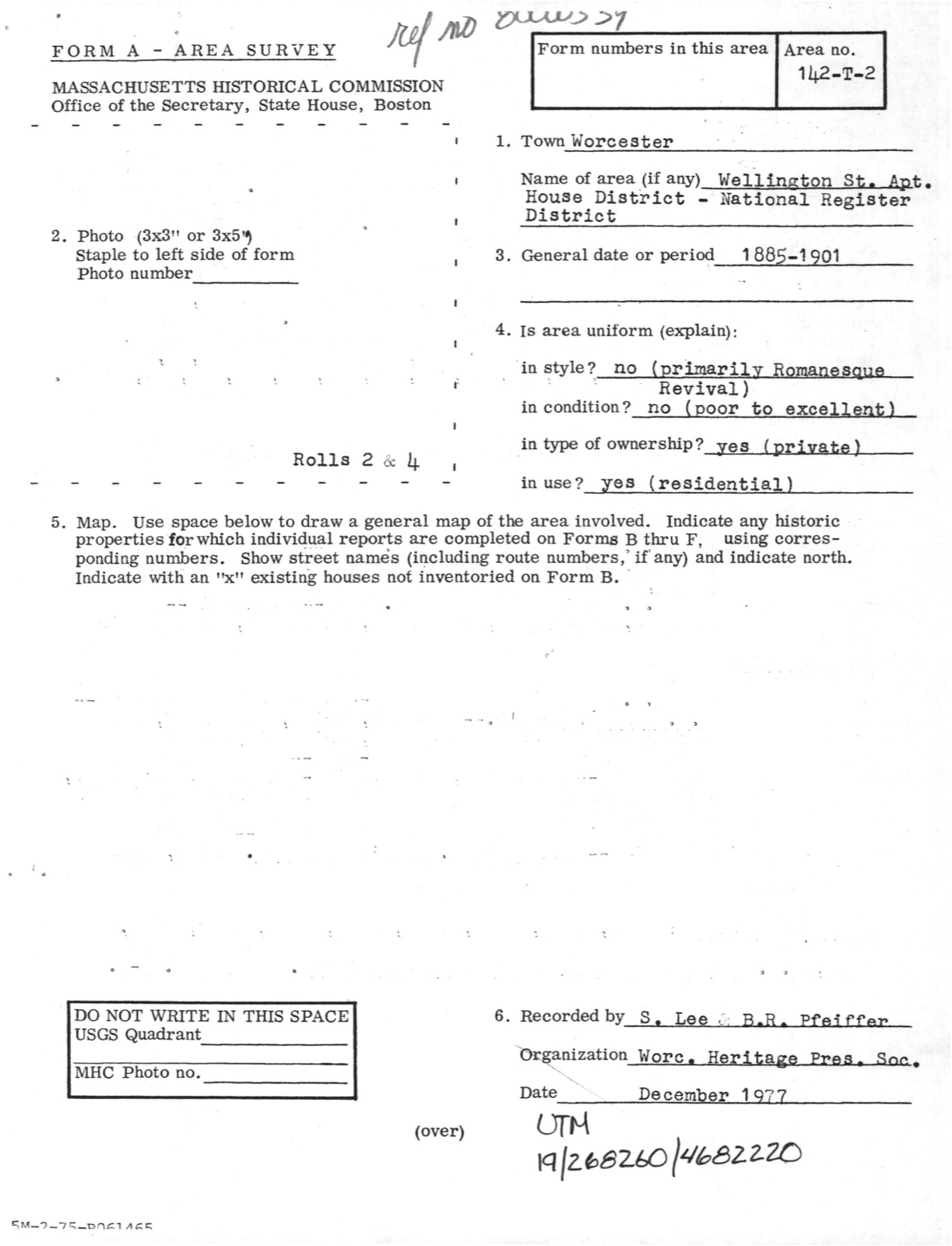Wellington Street Apartment House District, photograph from the federal nomination