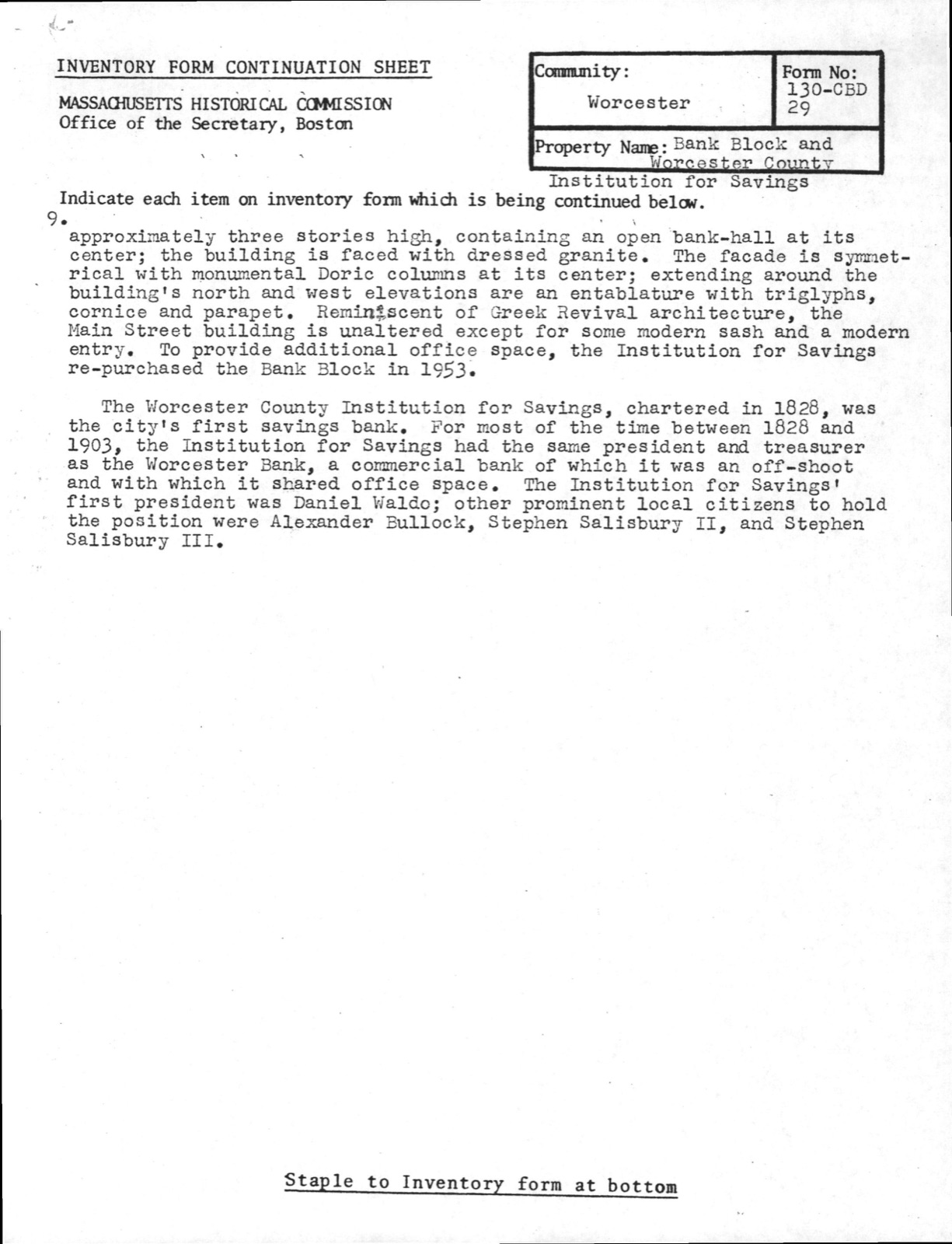 WCIS Bank, photograph from the federal nomination