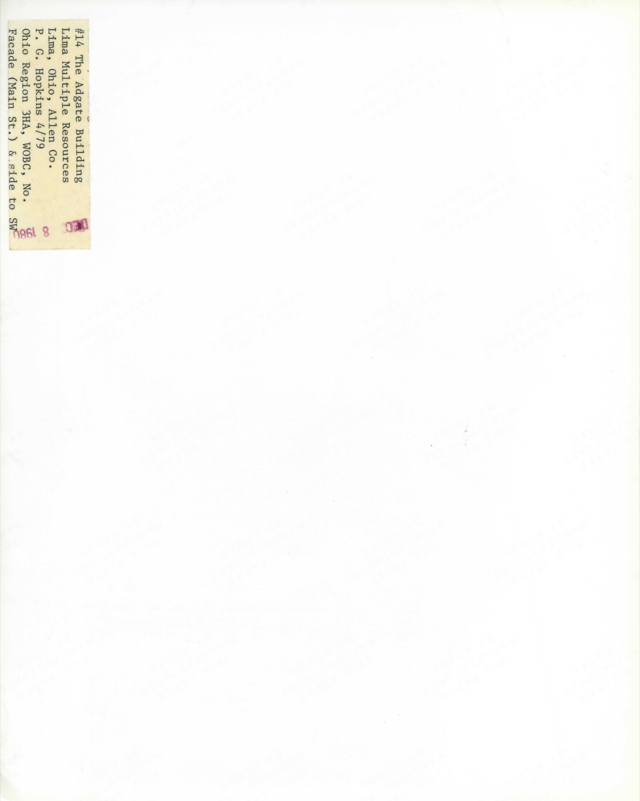 Adgate Block, photograph from the federal nomination