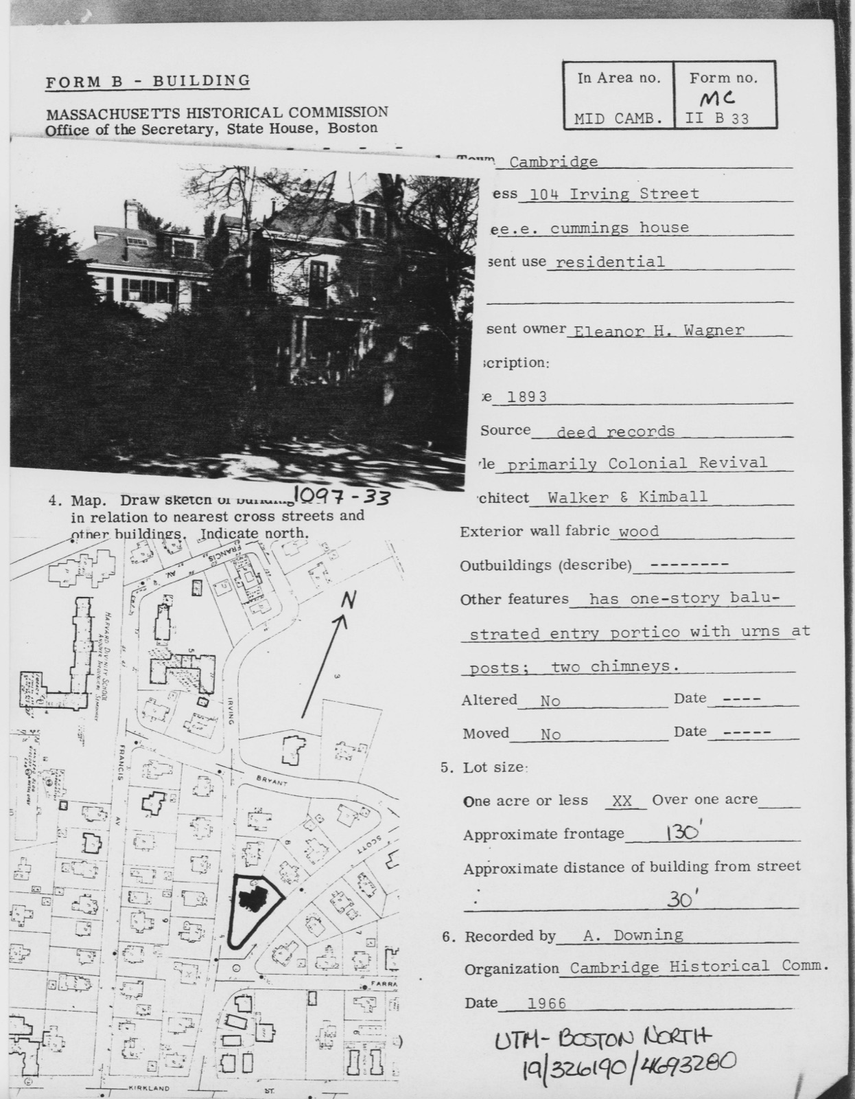 cummings, e.e., House, photograph from the federal nomination