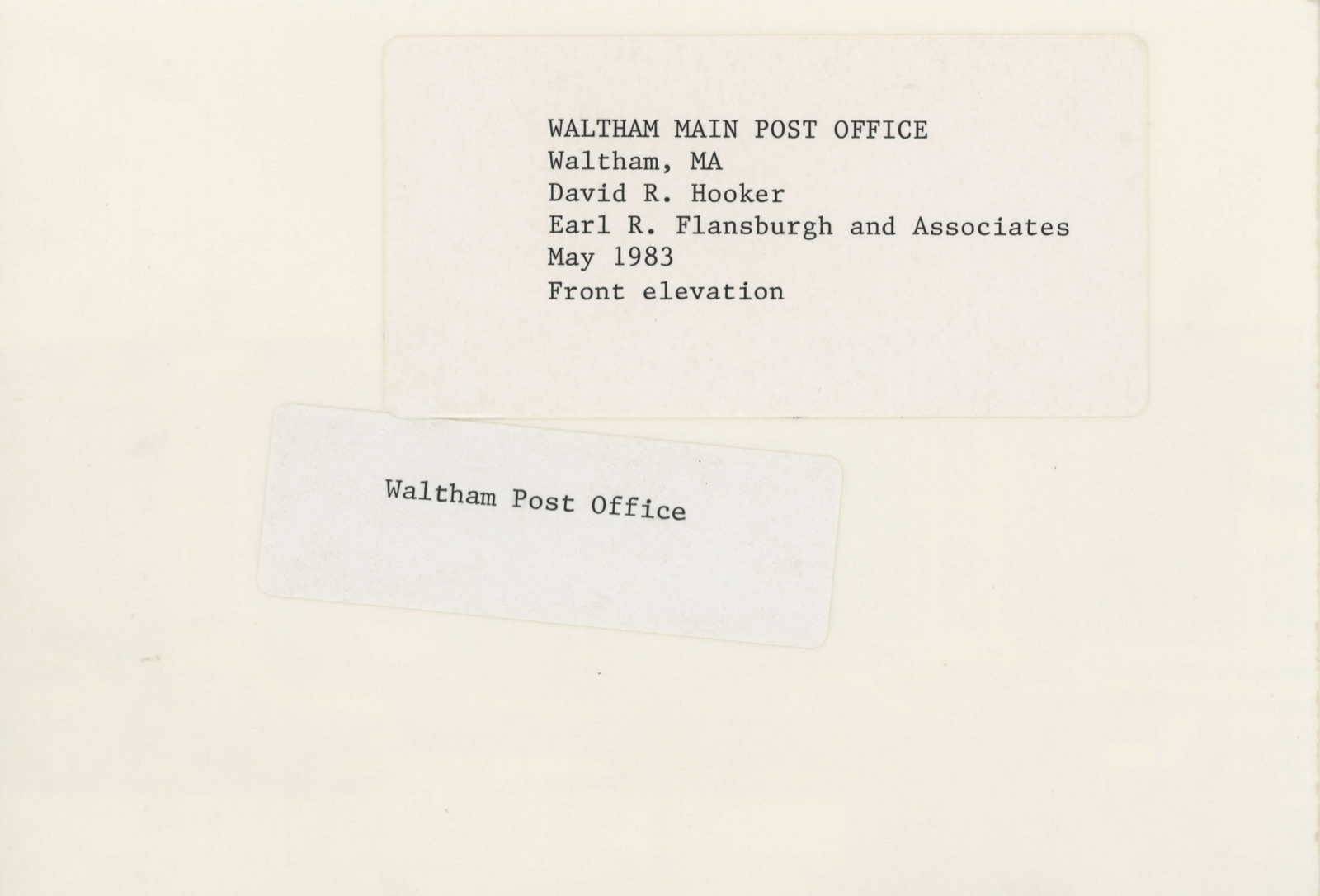 US Post Office--Waltham Main, photograph from the federal nomination