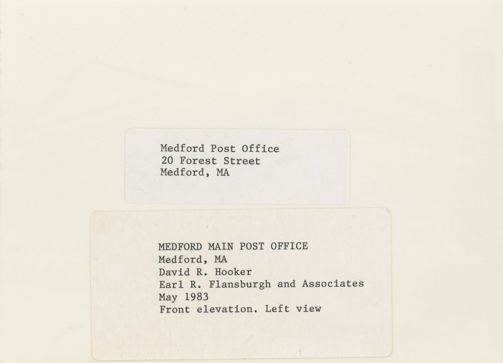 US Post Office--Medford Main, photograph from the federal nomination