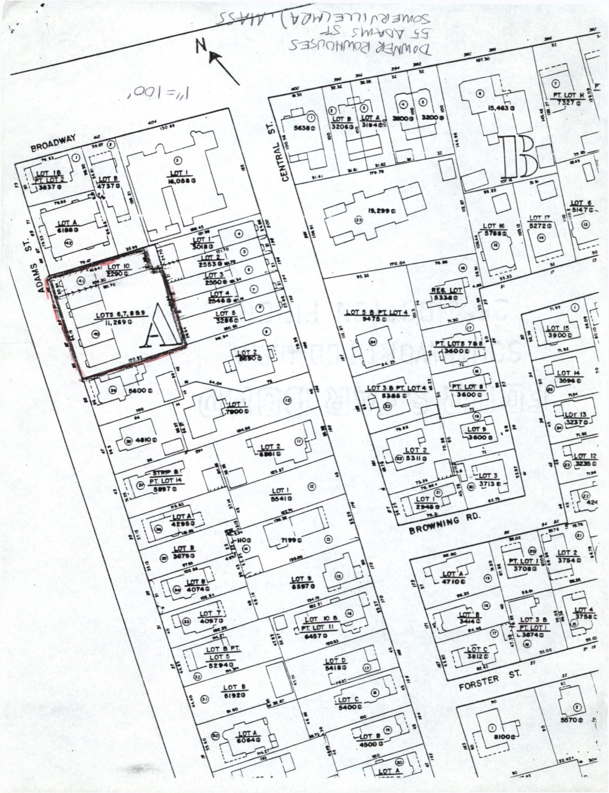 Downer Rowhouses (Adams Street), photograph from the federal nomination