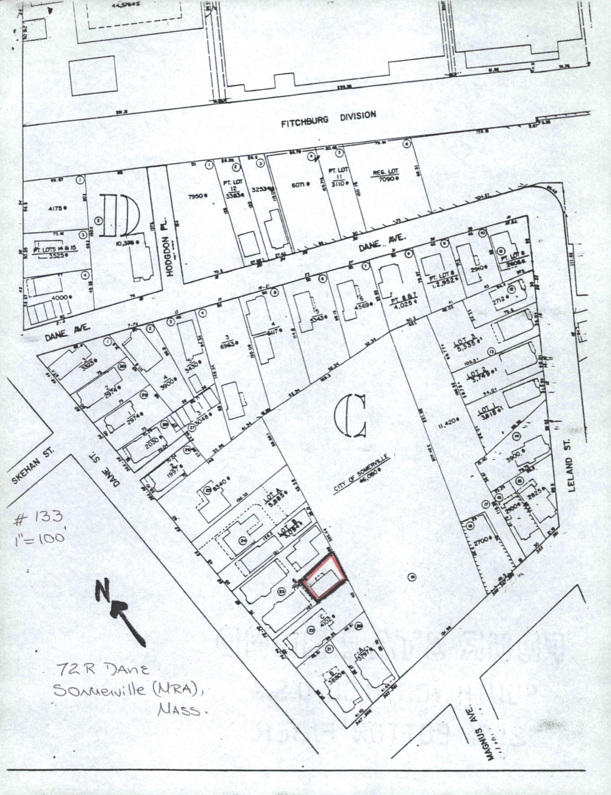 House at 72R Dane Street, photograph from the federal nomination