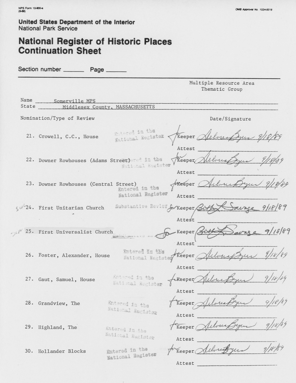 First Universalist Church, photograph from the federal nomination