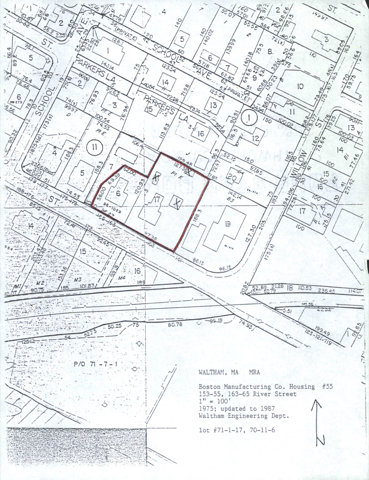 Boston Manufacturing Company Housing, photograph from the federal nomination